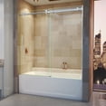 thumbnail image 1 of DreamLine Enigma Air 56 - 60 in. W x 62 in. H Frameless Sliding Tub Door in Polished Stainless Steel, 1 of 10