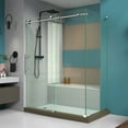 thumbnail image 1 of DreamLine Enigma-X 32 1/2 in. D x 60 3/8 in. W x 76 in. H Fully Frameless Sliding Shower Enclosure in Polished Stainless Steel, 1 of 14