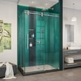 thumbnail image 1 of DreamLine Enigma-XO 32 1/2 in. D x 44 3/8-48 3/8 in. W x 76 in. H Frameless Shower Enclosure in Brushed Stainless Steel, 1 of 11