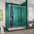thumbnail image 1 of DreamLine Enigma-XO 34 1/2 in. D x 50-54 in. W x 76 in. H Frameless Shower Enclosure in Polished Stainless Steel, 1 of 11