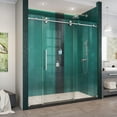 thumbnail image 1 of DreamLine Enigma-XO 68-72 in. W x 76 in. H Fully Frameless Sliding Shower Door in Brushed Stainless Steel, 1 of 12
