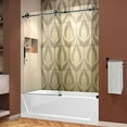 thumbnail image 1 of DreamLine Enigma-XT 55-59 in. W x 62 in. H Fully Frameless Sliding Tub Door in Tuxedo Finish, 1 of 13