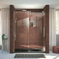 thumbnail image 1 of DreamLine Enigma-Z 56-60 in. W x 76 in. H Fully Frameless Sliding Shower Door in Brushed Stainless Steel, 1 of 11