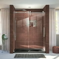 thumbnail image 1 of DreamLine Enigma-Z 56-60 in. W x 76 in. H Fully Frameless Sliding Shower Door in Polished Stainless Steel, 1 of 11