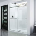 thumbnail image 1 of DreamLine Essence 56-60 in. W x 76 in. H Frameless Bypass Shower Door in Chrome, 1 of 11