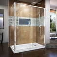 thumbnail image 1 of DreamLine Flex 34 1/2 in. D x 50-54 in. W x 72 in. H Semi-Frameless Pivot Shower Enclosure in Chrome, 1 of 10