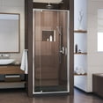 thumbnail image 1 of DreamLine Flex 36 in. D x 36 in. W x 74 3/4 in. H Semi-Frameless Pivot Shower Door in Chrome with Center Drain Black Base, 1 of 13