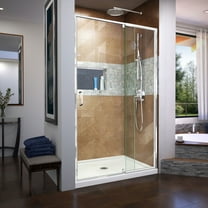 DreamLine Flex 38-42 in. W x 72 in. H Semi-Frameless Pivot Shower Door in Chrome