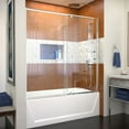 thumbnail image 1 of DreamLine Flex 56-60 in. W x 58 in. H Semi-Frameless Pivot Tub Door in Chrome, 1 of 10
