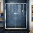 thumbnail image 1 of DreamLine Infinity-Z 32 in. D x 60 in. W x 74 3/4 in. H Clear Sliding Shower Door in Chrome and Right Drain Black Base, 1 of 16
