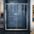 thumbnail image 1 of DreamLine Infinity-Z 34 in. D x 60 in. W x 74 3/4 in. H Clear Sliding Shower Door in Chrome and Left Drain Black Base, 1 of 16