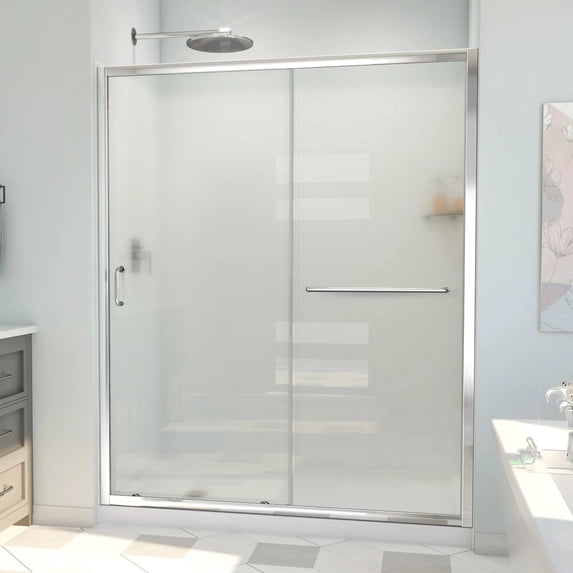 DreamLine Infinity-Z 34 in. D x 60 in. W x 78 3/4 in. H Sliding Shower Door Base and Wall Kit