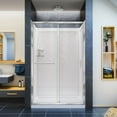 thumbnail image 1 of DreamLine Infinity-Z 36 in. D x 48 in. W x 76 3/4 in. H Clear Sliding Shower Door in Chrome, Center Drain Base and Backwalls, 1 of 20