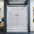 thumbnail image 1 of DreamLine Infinity-Z 36 in. D x 60 in. W x 76 3/4 in. H Clear Sliding Shower Door in Chrome, Center Drain Base and Backwalls, 1 of 20