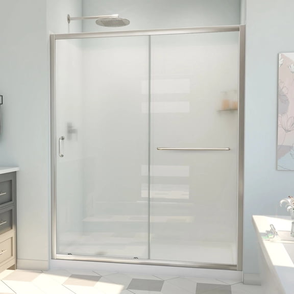 DreamLine Infinity-Z 36 in. D x 60 in. W x 78 3/4 in. H Sliding Shower Door Base and Wall Kit