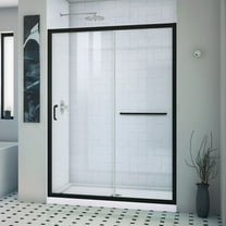 DreamLine Infinity-Z 50-54 in. W x 72 in. H Semi-Frameless Sliding Shower Door Clear Glass