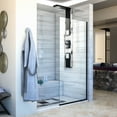 thumbnail image 1 of DreamLine Linea Single Panel Frameless Shower Screen 34 in. W x 72 in. H, Open Entry Design in Satin Black, 1 of 10