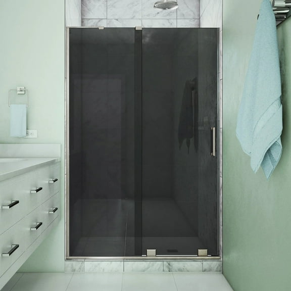 DreamLine Mirage-X 44-48 in. W x 72 in. H Frameless Sliding Shower Door in Brushed Nickel