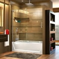thumbnail image 1 of DreamLine Mirage-X 55 - 59 inch W x 58 inch H Frameless Sliding Tub Door in Chrome - Left Wall Installation, 1 of 9