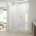 thumbnail image 1 of DreamLine Mirage-X 56-60 in. W x 72 in. H Frameless Sliding Shower Door in Brushed Gold, 1 of 5