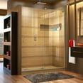 thumbnail image 1 of DreamLine Mirage-X 56-60 in. W x 72 in. H Frameless Sliding Shower Door in Brushed Nickel; Right Wall Installation, 1 of 10