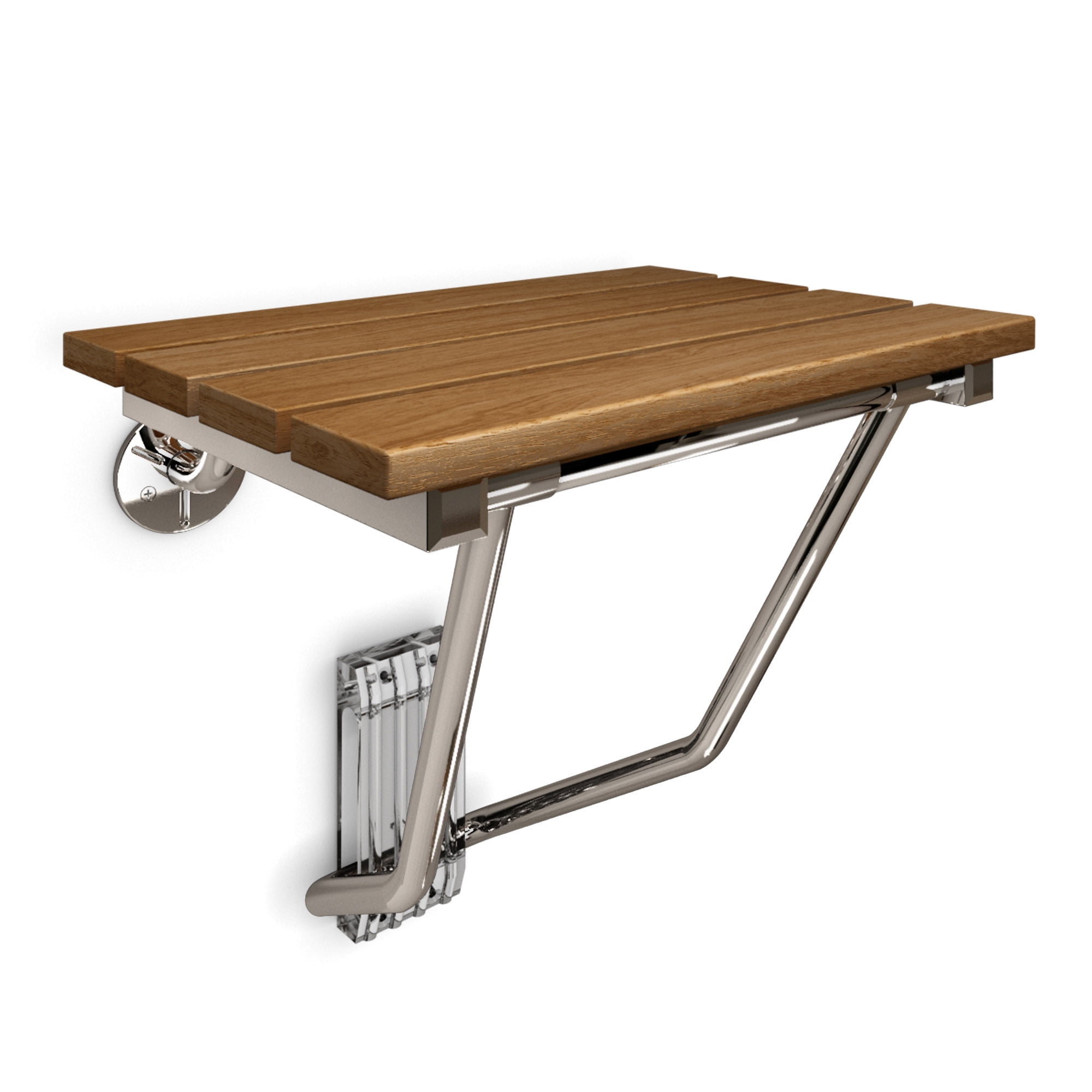 Teak folding shower seat with stainless steel frame new arrivals
