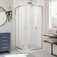thumbnail image 1 of DreamLine Prime 38 in. D x 38 in. W x 74 3/4 in. H Frosted Framed Sliding Shower Enclosure in Chrome, Corner Drain White Base Kit, 1 of 16