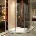 thumbnail image 1 of DreamLine Prism Lux 38 in. x 72 in. Fully Frameless Neo-Angle Hinged Shower Enclosure in Brushed Nickel, 1 of 10