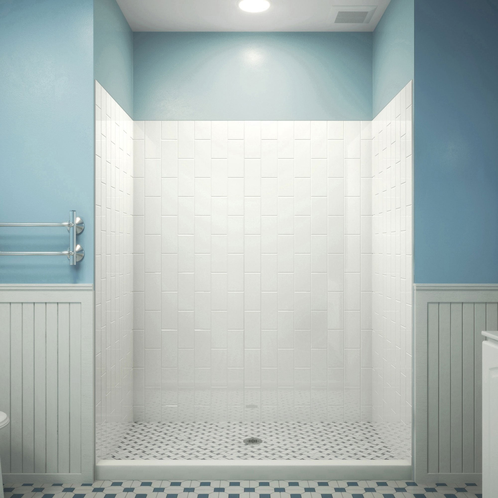 DreamLine QWALL-VS 48" White Acrylic Shower Backwall Kit