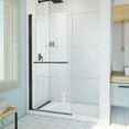 thumbnail image 1 of DreamLine SD-373472Q-09 Aqua-Q Swing 33 1/2 in. W x 72 in. H Frameless Shower Door in Satin Black, 1 of 5