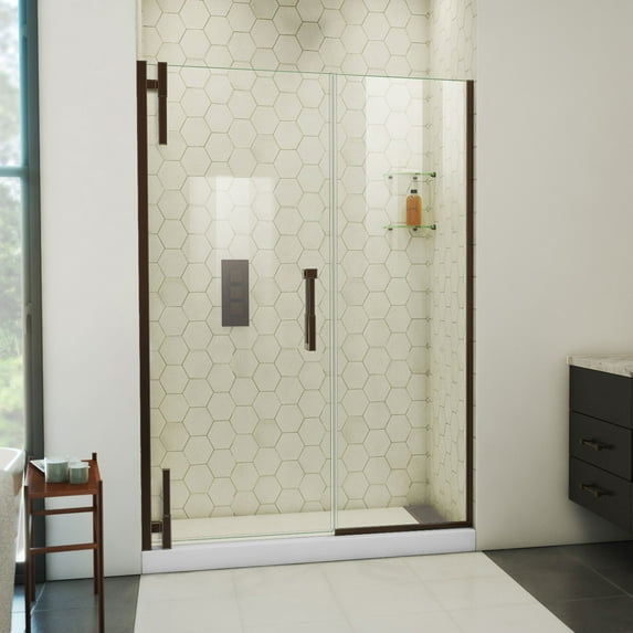 DreamLine SDAD52W720VXX06 Ascend 52-53" W x 72" H Frameless Pivot Shower Door in Oil Rubbed Bronze