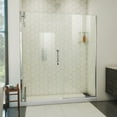 thumbnail image 1 of DreamLine SDAD60W720VXX01 Ascend 60-61" W x 72" H Frameless Pivot Shower Door in Chrome, 1 of 6