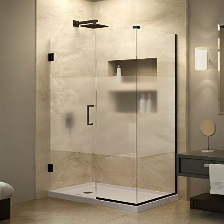 Half glass shower door online