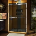 thumbnail image 1 of DreamLine Sapphire 44-48 in. W x 76 in. H Semi-Frameless Bypass Shower Door in Chrome and Gray Glass, 1 of 9