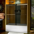 thumbnail image 1 of DreamLine Sapphire 56-60 in. W x 60 in. H Semi-Frameless Bypass Tub Door in Brushed Nickel and Gray Glass, 1 of 9