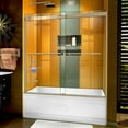 thumbnail image 1 of DreamLine Sapphire 56-60 in. W x 60 in. H Semi-Frameless Bypass Tub Door in Brushed Nickel, 1 of 8