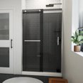 thumbnail image 1 of DreamLine Sapphire-V 44-48 in. W x 76 in. H Bypass Shower Door in Brushed Nickel and Gray Glass, 1 of 5