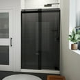 thumbnail image 1 of DreamLine Sapphire-V 44-48 in. W x 76 in. H Bypass Shower Door in Satin Black and Gray Glass, 1 of 5