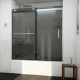thumbnail image 1 of DreamLine Sapphire-V 56-60 in. W x 62 in. H Bypass Tub Door in Brushed Nickel and Gray Glass, 1 of 5