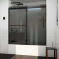 thumbnail image 1 of DreamLine Sapphire-V 56-60 in. W x 62 in. H Bypass Tub Door in Oil Rubbed Bronze and Gray Glass, 1 of 5