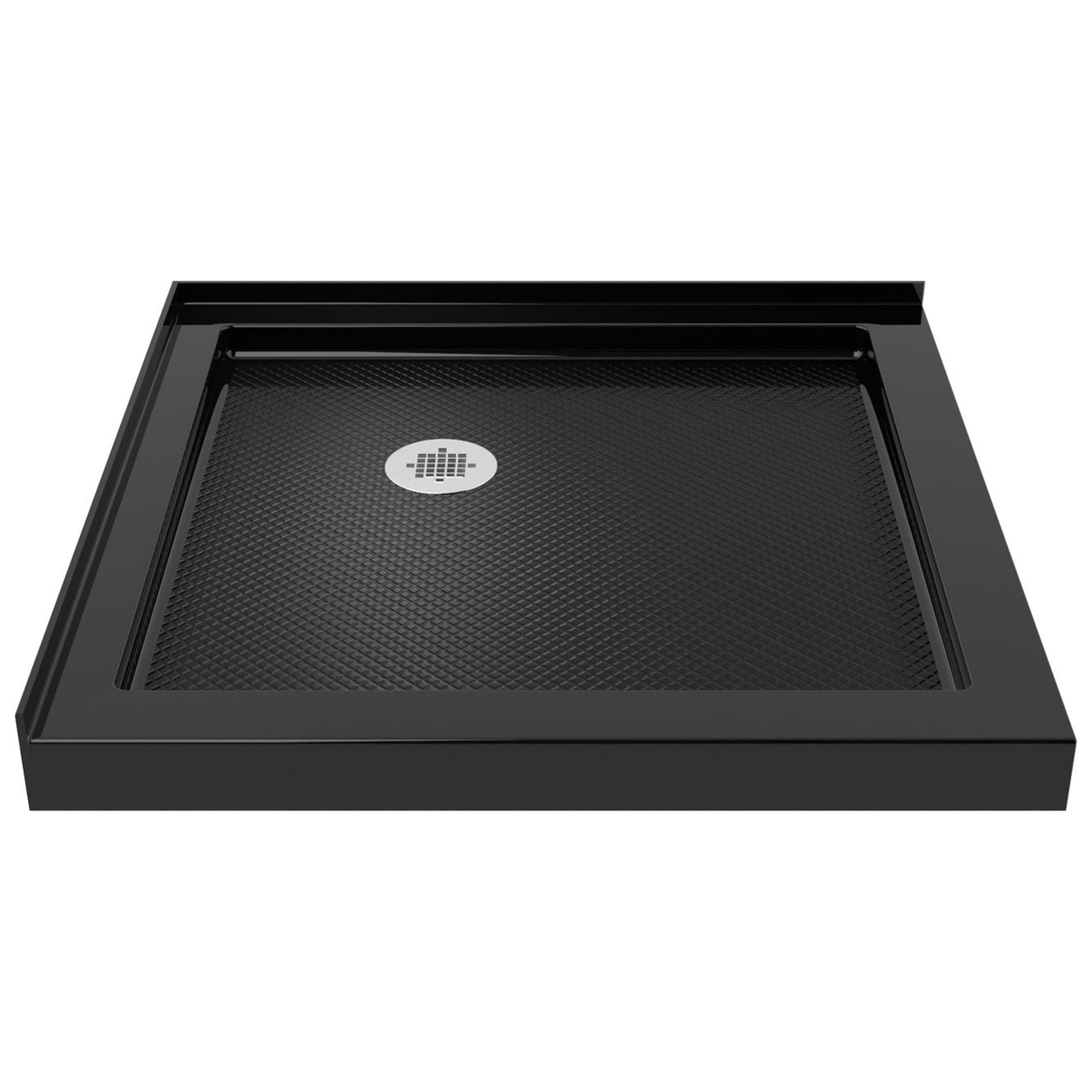 Black Acrylic 36" Square Double Threshold Shower Base
