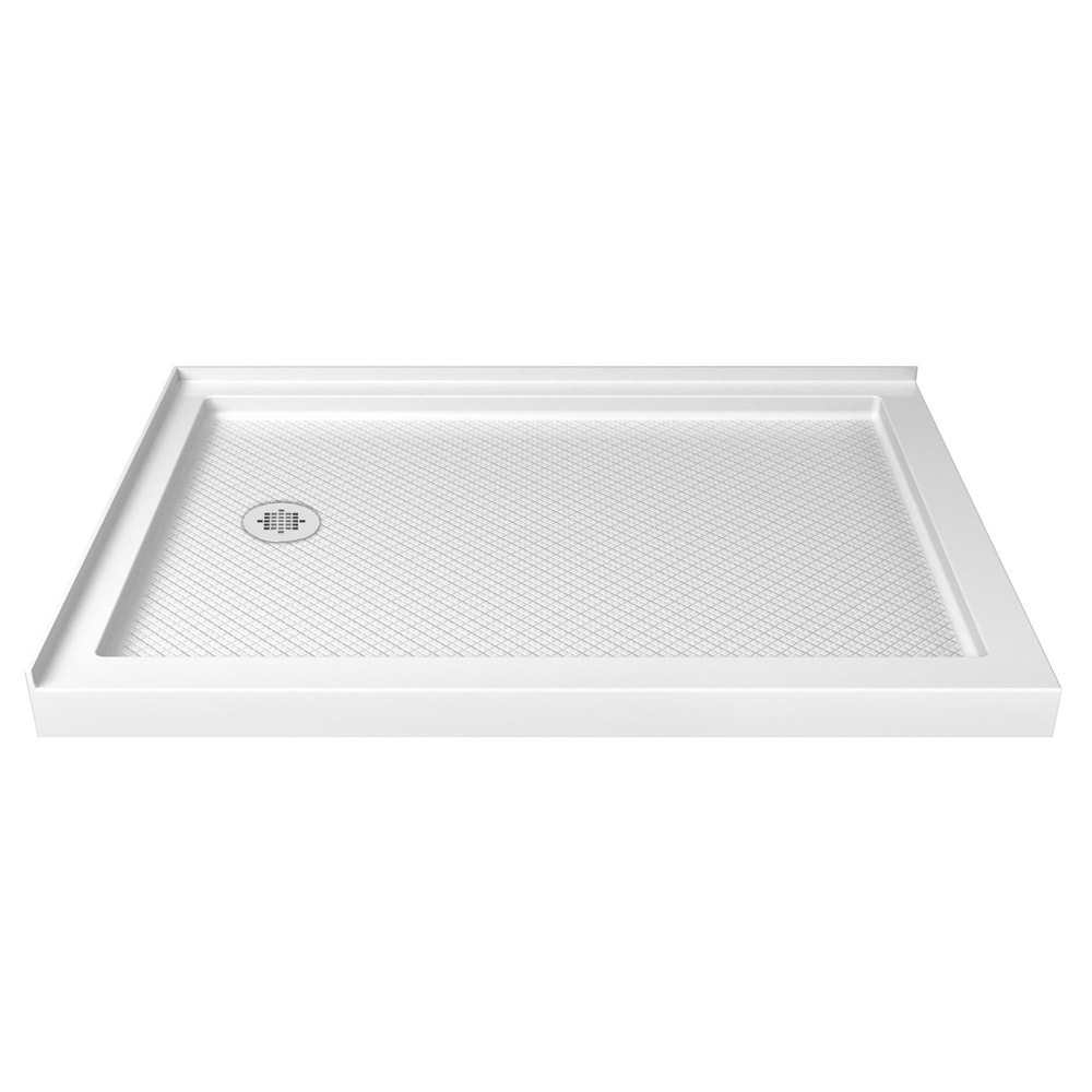 DreamLine 36 in. D x 48 in. W x 76 3/4 in. H Center Drain Acrylic ...