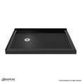 thumbnail image 1 of DreamLine SlimLine 36 in. D x 54 in. W x 2 3/4 in. H Left Drain Double Threshold Shower Base in Black DLT-1036541-88, 1 of 6