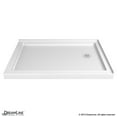 thumbnail image 1 of DreamLine SlimLine 36 in. D x 54 in. W x 2 3/4 in. H Right Drain Double Threshold Shower Base in White, 1 of 5