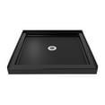 thumbnail image 1 of SlimLine 42 Inch D x 42 Inch W x 2-3/4 Inch H Center Drain Single Threshold Shower Base in Black, 1 of 4