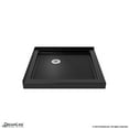 thumbnail image 1 of DreamLine SlimLine 42 in. D x 42 in. W x 2 3/4 in. H Double Threshold Shower Base in Black DLT-1042420-88, 1 of 6