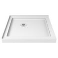 thumbnail image 1 of DreamLine SlimLine 42 in. D x 42 in. W x 2 3/4 in. H Double Threshold Shower Base in White, 1 of 6