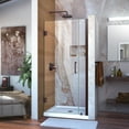 thumbnail image 1 of DreamLine Unidoor 34-35 in. W x 72 in. H Frameless Hinged Shower Door in Oil Rubbed Bronze, 1 of 11
