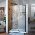 thumbnail image 1 of DreamLine Unidoor 43-44 in. W x 72 in. H Frameless Hinged Shower Door with Support Arm in Oil Rubbed Bronze, 1 of 12