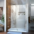 thumbnail image 1 of DreamLine Unidoor 49-50 in. W x 72 in. H Frameless Hinged Shower Door with Support Arm in Chrome, 1 of 11